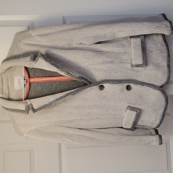 LOFT Jackets & Blazers - Loft Blazer, XL, Soft Grey pinstripe